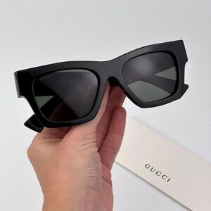 Gucci Sunglasses – Black Acetate Square Frame with Grey Lenses (GG1835SA 001)